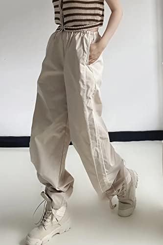 Calças de pára -quedas de yioaga para mulheres calças de carga folgada y2k calça de moletom solta calças de perna larga