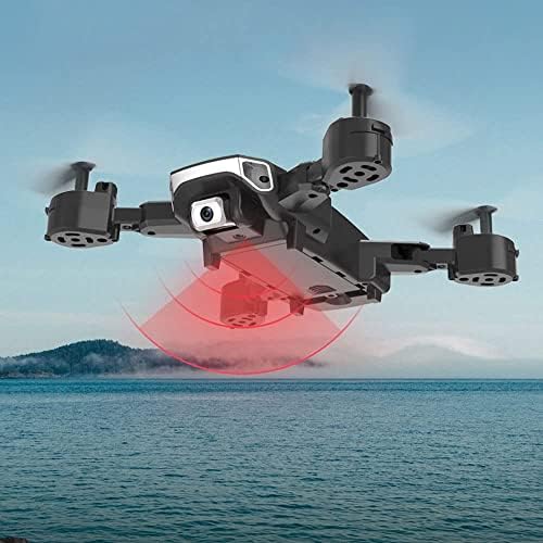 Drone dfergx com câmera 4k hd fpv video 2 baterias e estojo de transporte, helicóptero quadcopter rc para crianças e adultos, altitude