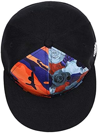 Quanhaigou Snapback Snapback Hat para homens Mulheres, Unissex Hip Hop Baseball Capinho de Bill Bill Brim Hats
