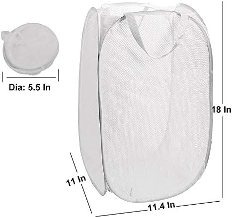 QTOPUN MASH POPUP LAPUNDRY THEMPER, dobrável 2 pacote portátil de roupas sujas portátil cesto de cesta de cesta de roupas sujas para