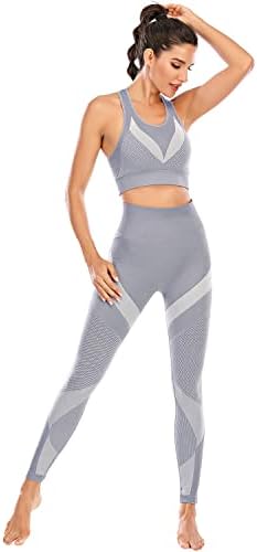 Cordaw Women Workout define roupas de 2 peças de sutiã esportivo e legging