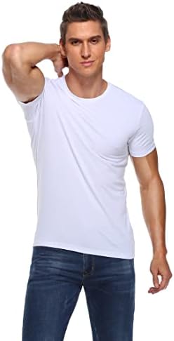 Colorido colorido masculino masculino de camisetas de bambu camisetas de manga curta de bambu