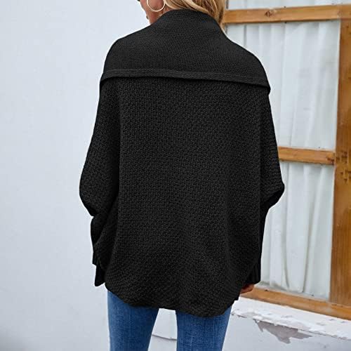 Capa de chuva de foviguo para mulheres, suéter de manga longa da primavera Modern College Sweaters Womens Aberto Frente