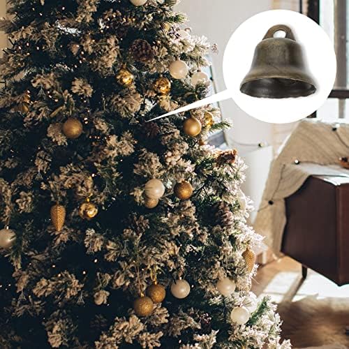 Hemoton Bell 100 PCs Christmas Jingle Bell Sinos vintage Ornamento pendurado Ornamento de campainha de árvore de Natal Rússica para a árvore de Natal Diy Crafts Home decoração de bronze 12mm sinos pequenos