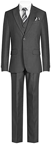 Elpa Elpa Boys Formal Suit Set Suits Slim Fit Cestres de roupas, lapela atingida e lapela entalhada duas versões