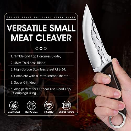 Dragon Riot Utility Paring Knife portátil pequeno cliques de açougueiro Presente para homens Processamento de carne de peito