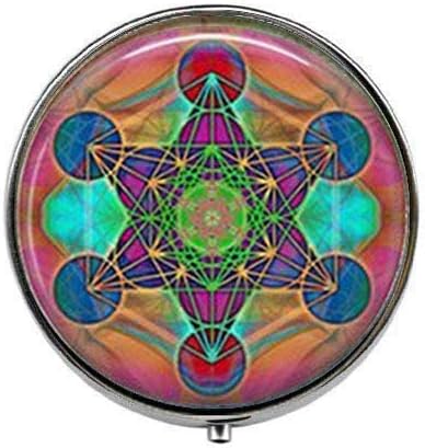Estrela geométrica 6 Hexagon Star Kaleidoscope - Art Photo Pill Box - Charm Pill Box - Candy Candy