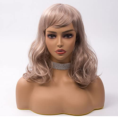 Jingfa Mannequin Head com exibição de ombro Manikin Head Bust para perucas, maquiagem, acessórios de beleza