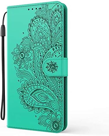 Caixa da carteira Flipbird Compatível com a capa de capa de carteira com relevo em flor Galaxy A10E/A20E com correia de pulso