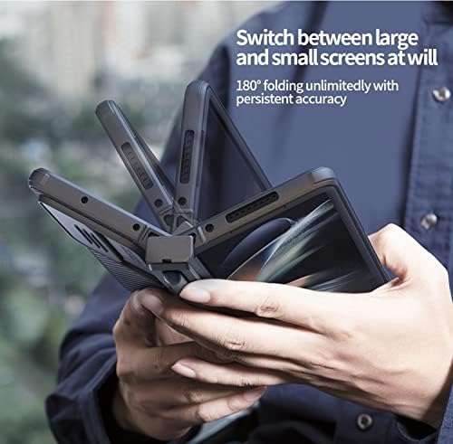 Coco para a Samsung Galaxy Z Fold 4 Caso 【com S Pen Fold Edition】 & Slide Camera Tampa e Protetores de tela, Proteção