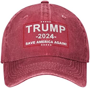 GHBC Trump 2024 Adultos Baseball Cap Women's Snapback Hat Ajusta Men Chapéu de Cowboy