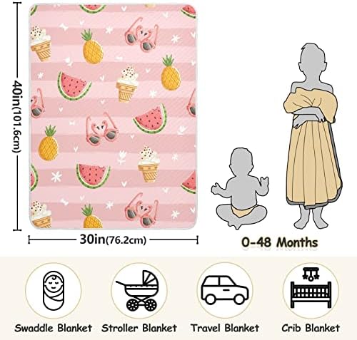 Óculos de sol Cobertoras de bebê melancia para meninos super macio, cobertores de criança para meninas, cobertor de berço leve, cobertor para carrinho de carrinho de grão