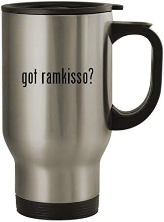 Presentes Knick Knack Got Ramkisso? - caneca de viagem de aço inoxidável de 14 onças, prata