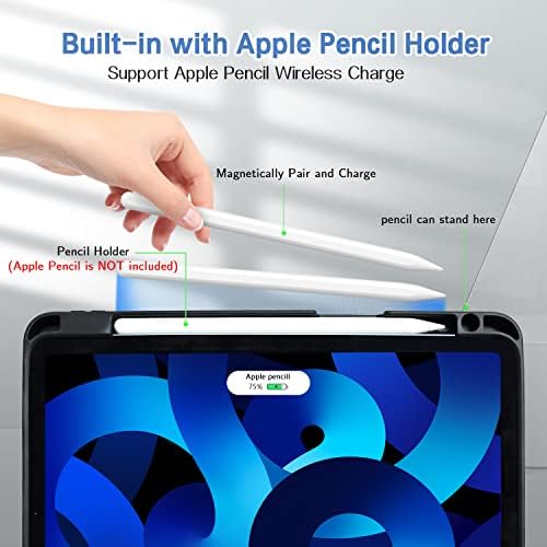 ZoneFoker para iPad Air 5ª 4ª geração Case, iPad Pro 11 polegadas, suporte de visualização de vários ângulos, capa de fólio