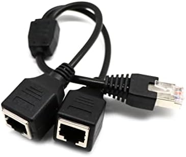Yfqhdd rj45 masculino a fêmea porto de porto Ethernet LAN LAN Ethernet Redes Splitter Transmission Adapter Cord