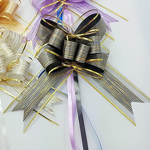 WDHHNP 10 PCS GRESS DO BOWS, PULL BURO PULL BOWS para cestas de casamento de Natal, arco de fita para embrulhar ou decoração