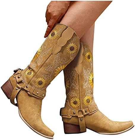 Botas para mulheres com calcanhar étnico stromestone salto de salto bordado feminino feminino botas de flethle ponto feminino botas