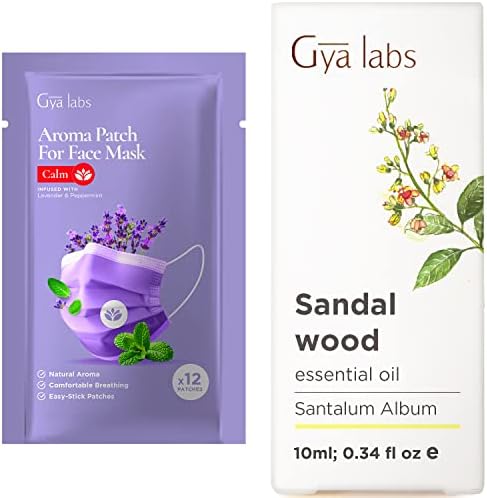 Adesivos de aroma de lavanda para máscaras e óleos essenciais de sândalo para conjunto de difusores - de óleos essenciais