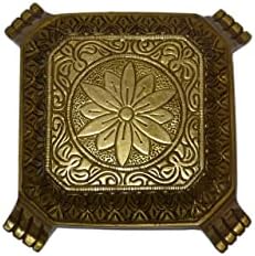 Bharat Haat Brass Metal Bajath Flower Design em trabalho de acabamento fino BH01196