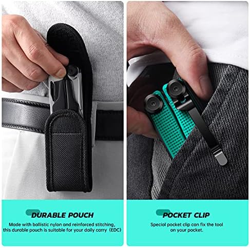 Faca de bolso multitool de Siupro com clipe, ferramenta múltipla com alicates táticas e tesouras de utilidades, presentes