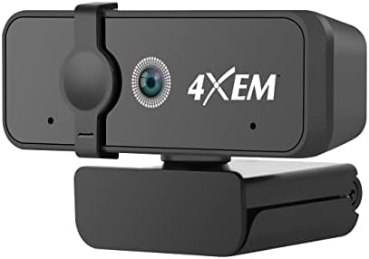 4xem- 1080p 3MP Mega Pixel Webcam com cabo USB de 5 pés e microfone de alta resolução para streaming e gravação