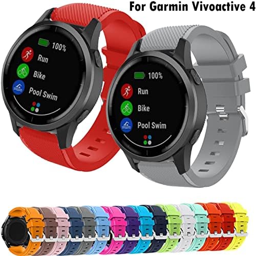 Cinta de silicone de 22 mm de 22 mm para Garmin Venu 2/Vivoactive 4 Smart Watch Band Sports Bracelets para Garmin Vivoactive