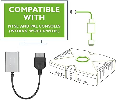 Hoopoocolor Xbox A HDMI Converter, dedicado ao adaptador de interface multimídia Xbox HD, plugue e reprodução Xbox A Cabo HDMI, compatível com resoluções de saída original para Xbox