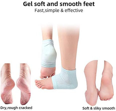 5 pares hidratantes meias, meias de calcanhar de pé, meias abertas, meias de spa de gel ventilado para mulheres)