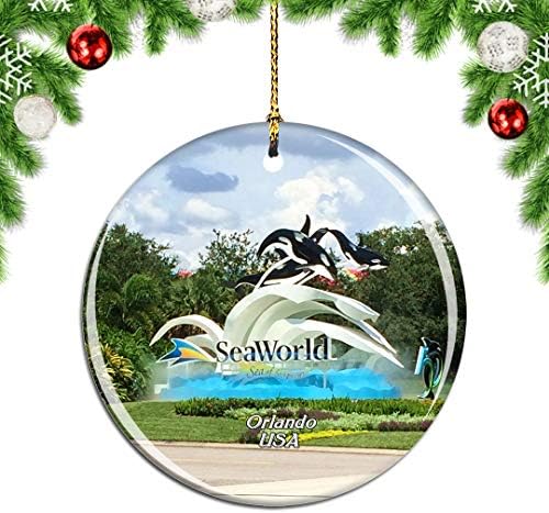 Weekino USA America SeaWorld Orlando Christmas Christmas Tree Ornament Decoration Holding Pingente Decor City Travel Coleção