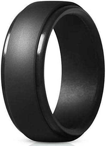 Anéis de silicone jqworkland para homens - 3 anéis / 1 anel Bandas de casamento borracha de borracha de 10 mm de largura