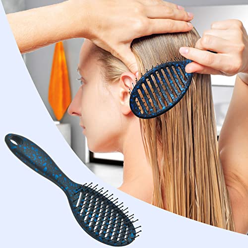 Pacote Ranp 2 Curvou e ventilou a escova de cabelo profissional para longa, grossa, fina, encaracolada e emaranhada, seca