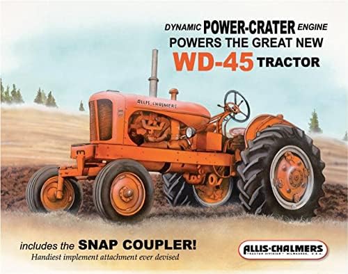 EMPRESAS DESUPERAS Allis Chalmers Tractor - Modelo U Tin Sign - Decor de parede de metal vintage nostálgica - Made nos EUA