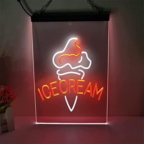 DVTEL Ice Cream Shop Néon SILHO MODELA DE MODELA LED LEITAS LUMAS LUNTAS LUMINA