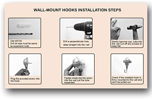 IndianShelf 4 Pack Coat Hooks Farmhouse | Gancho triplo rosa | Ganchos de parede de madeira para pendurar | Ganchos de