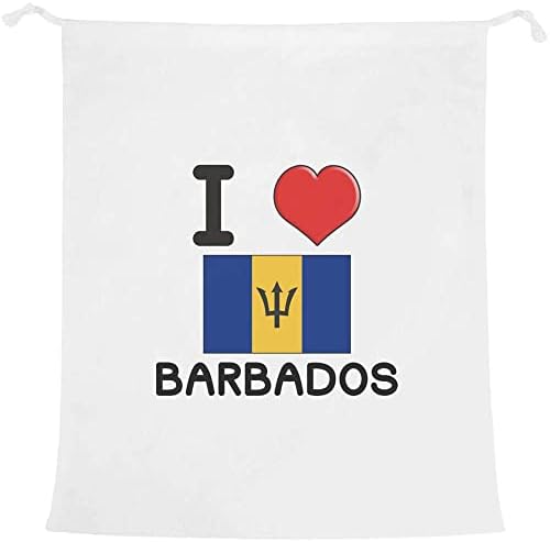 Azeeda 'I Love Barbados' Lavanderia/Bolsa de Lavagem/Armazenamento
