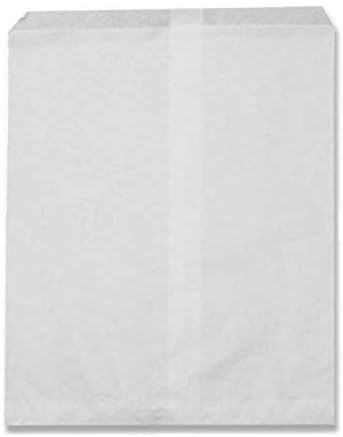 N'ICEPackaging 50 Qtd 12 x 14 Kraft branco liso Plan Plain Papel Sacos de presente ou sacos decorativos estampados para doces, biscoitos, mercadorias, canetas, favores de festas, chuveiros, feriados, eventos e presentes
