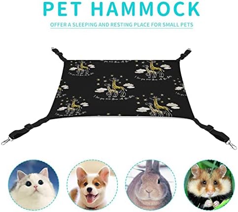 CAGA CAGA CAGA HAMMOCK GIGAFFE PET SPOT STANGE Adequado para cadeira de gaiola carro interior externo 16,9 x13