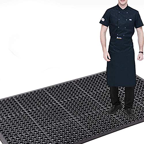Drenagem anti-fadiga comercial Matting de borracha 82,6 x35.4 tapetes de piso não deslizamento para serviço pesado para