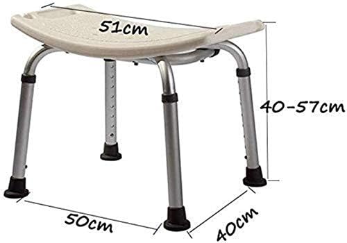 Ditudo chuveiro de chuveiro Cadeira de banheira assento no banheiro - alumínio leve - não deslizamento - altura ajustável