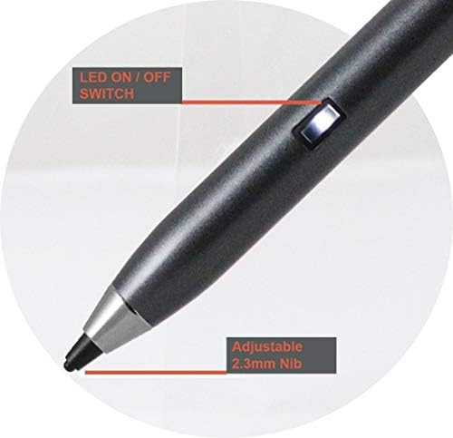 Broonel Grey Point Fine Digital Active Stylus Pen compatível com o Acer 15.6 HD WLED Chromebook 15