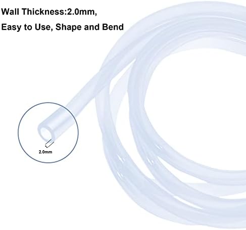 IMEISTEK 1/4 ID x 3/8 OD TUBO DE SILICONE, Tubo de silicone de grau alimentar de 5 pés de comprimento Alto temperatura de alta