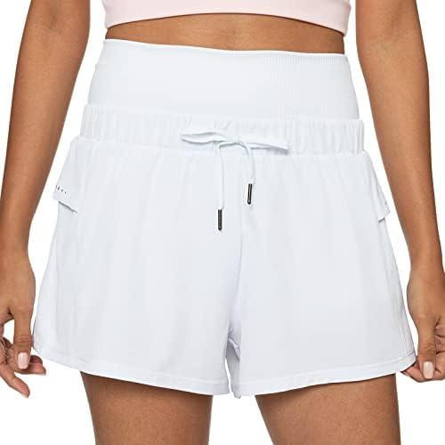 Haowind Running Shorts para mulheres com cintura de cintura esportiva esportiva rápida Tênis seco de ginástica shorts com