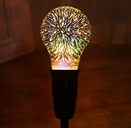 1 pacote de led de pacote vintage bulbo Edison, A19 3w, lâmpada de lâmpada de fogos de artifício, lâmpada de lâmpada colorida,