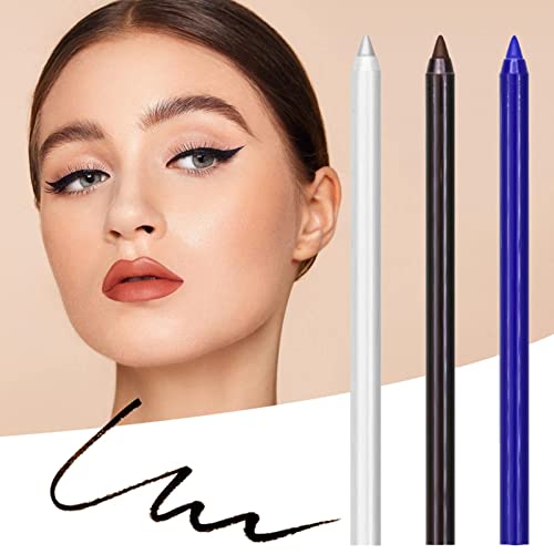 Eyeliner de bolo outfmvch colorido delineador colorido caneta olho de olho perelescente caneta caneta caneta preta branca não manchas de petiçal e sombra para os olhos Lápis