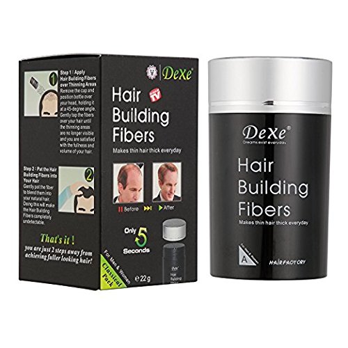 Fibras de construção de cabelo de cor preta - fibra espessante para mulheres e homens - vendedor de corretivo para perda de cabelo
