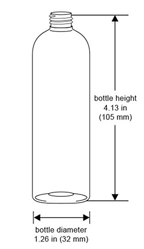 2 onças de garrafas redondas de cosmo, plástico de estimação sem preliminar BPA, com tampas de disco de prensa naturais