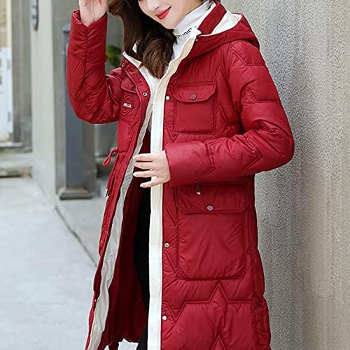 Jackets acolchoados de manga comprida de inverno para mulheres de inverno
