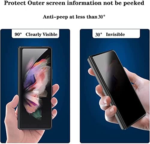 HRAXKAXU PARA SAMSUNG Galaxy Z Fold 4 5g Protetor de privacidade Protetor Anti-Popeing Nano Soft Film Screen Exterior+Tela Interior