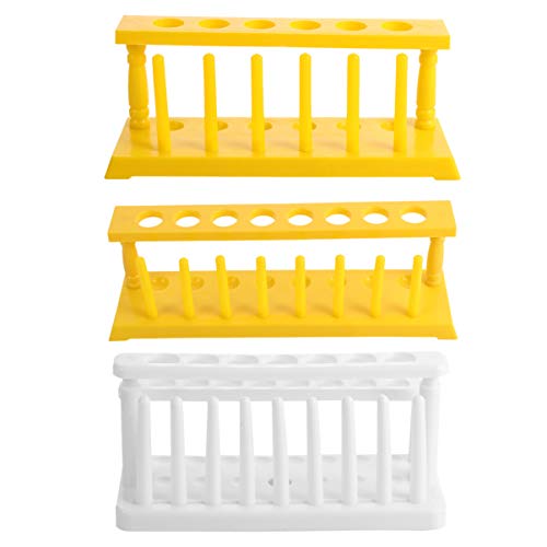 Ultechnovo 3pcs Plastic Test Tube Tree Hole Hole Tree Tube Rack Experimento científico Toys Lab Equipment for Children Laboratory