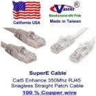 Super E Cable - 20672-14 ft UTP CAT5E Ethernet Network Patch Cable - Ul 24AWG Pure Copper - Gray